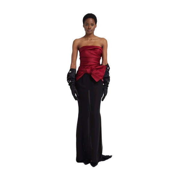 Safiyaa Elda Gloves in Black with Crystal | Gloves | Coveti