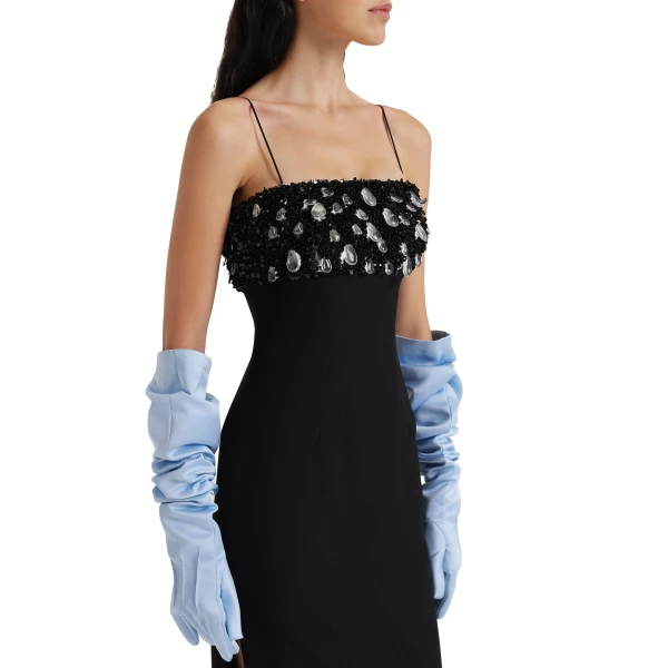 Safiyaa Elda Gloves in Pale Blue | Gloves | Coveti