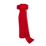 Safiyaa Giorgia Long Dress in Dazzling Red | Maxi Dresses | Coveti