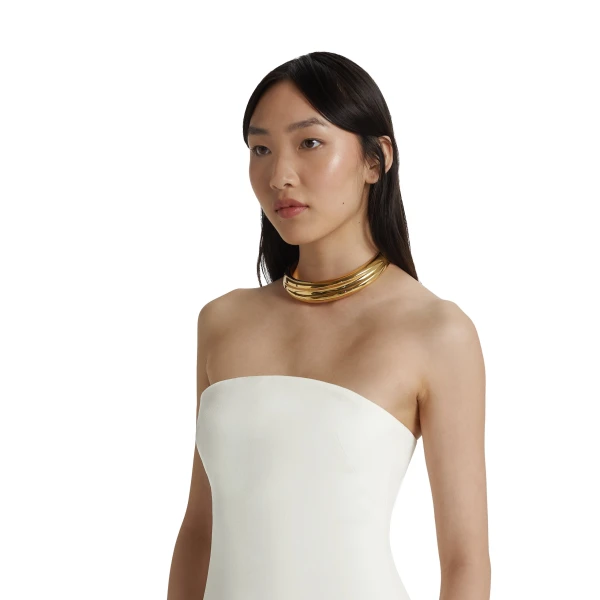 Safiyaa Gold Choker Necklace | Necklace | Coveti