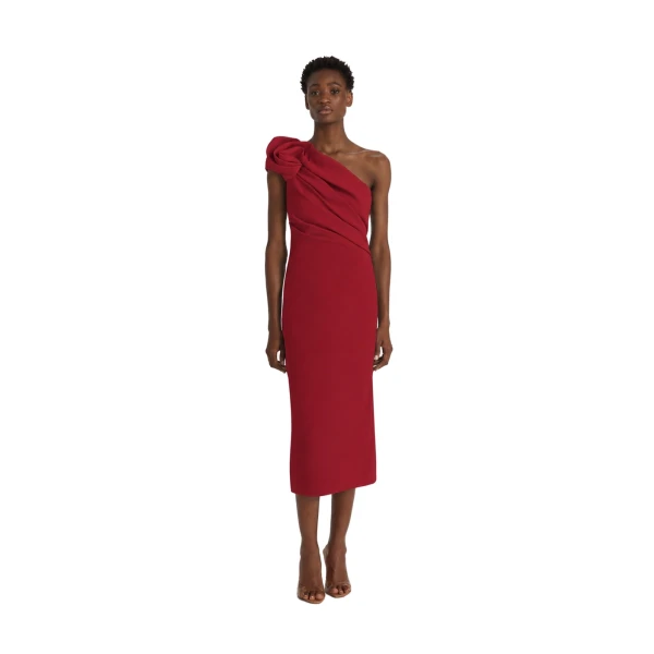 Safiyaa Granalle Midi Dress in Rhubarb | Midi Dresses | Coveti