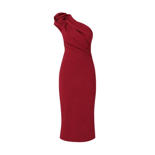 Granalle Midi Dress in Rhubarb