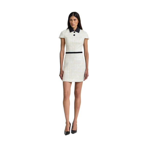 Safiyaa Karoh Short Dress in Golden Ivory | Mini Dresses | Coveti