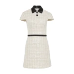 Safiyaa Karoh Short Dress in Golden Ivory | Mini Dresses | Coveti