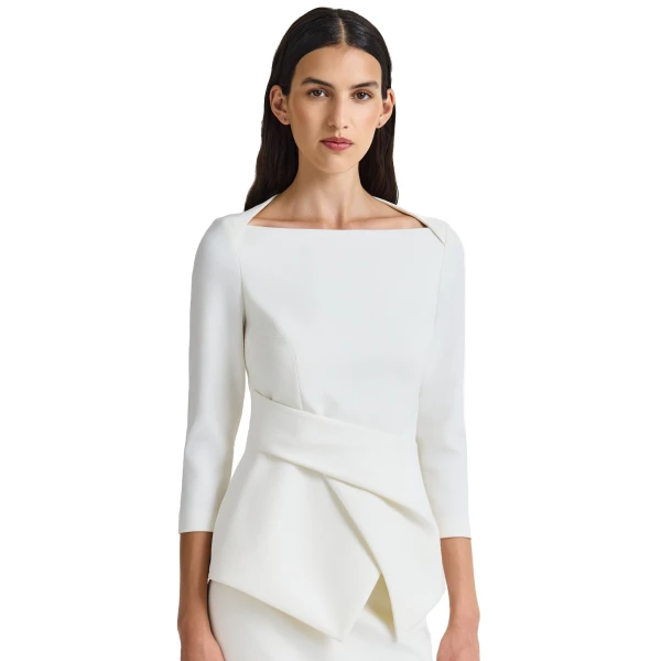 Safiyaa Otora Top in Ivory | Tops | Coveti