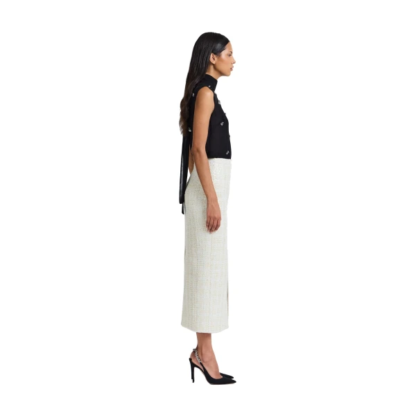 Safiyaa Paline Skirt in Golden Ivory | Skirts | Coveti