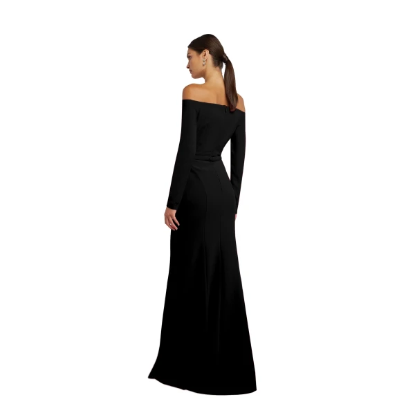 Safiyaa Rory Long Dress in Black | Maxi Dresses | Coveti