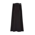 Safiyaa Soshin Long Dress in Black with Bellara Embroidered Harness | Maxi Dresses | Coveti