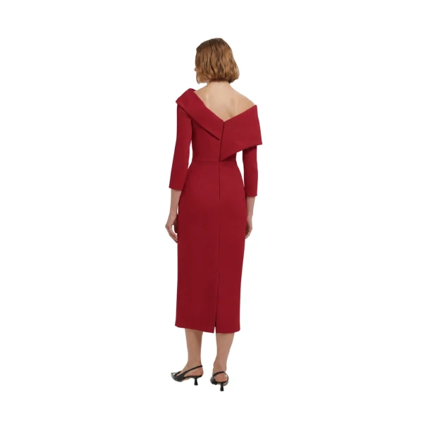 Safiyaa Vera Midi Dress in Rhubarb | Midi Dresses | Coveti