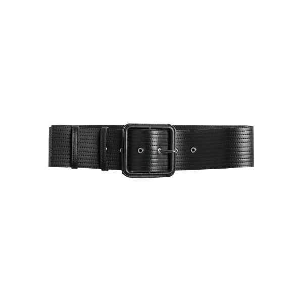 Safiyaa Waltonz Belt in Black Vegan Leather | Belts | Coveti