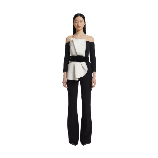 Safiyaa Waltonz Belt in Black Velvet | Belts | Coveti