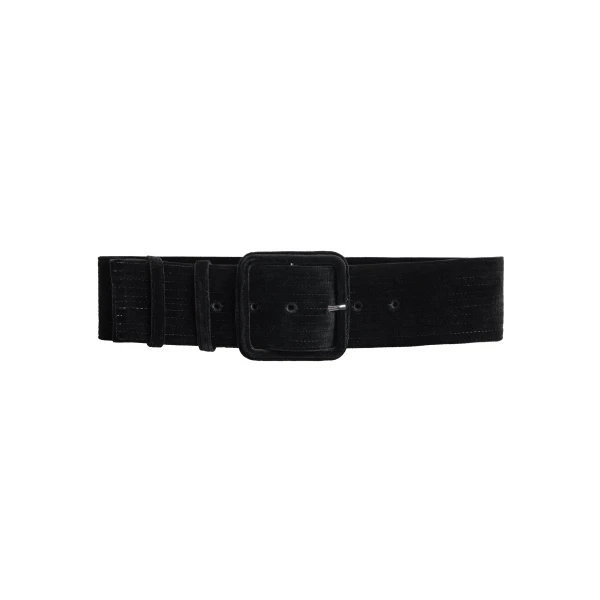 Safiyaa Waltonz Belt in Black Velvet | Belts | Coveti