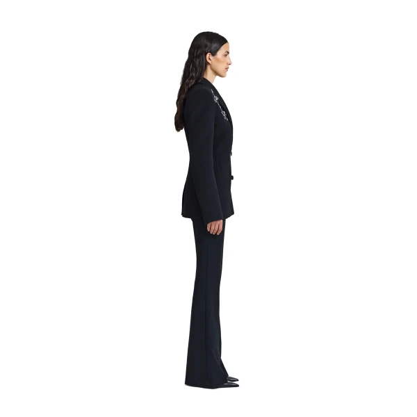 Safiyaa Wynnie Embroidered Jacket in Black | Jackets | Coveti