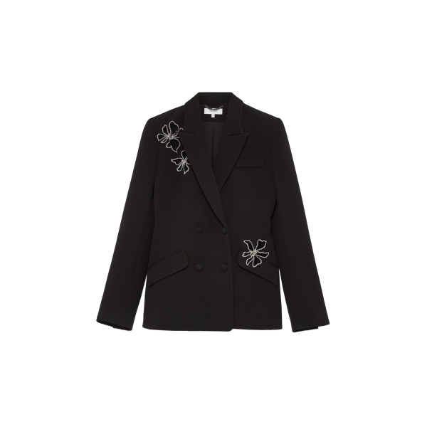 Wynnie Embroidered Jacket in Black