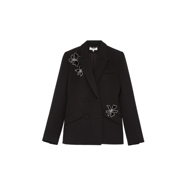 Wynnie Embroidered Jacket in Black