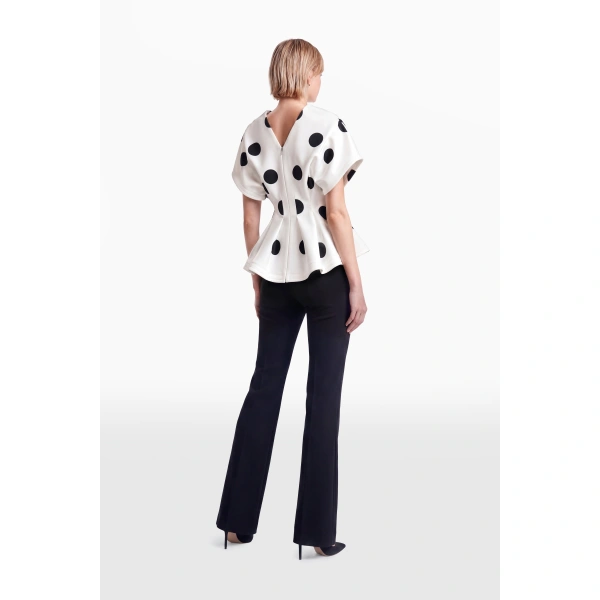 Saiid Kobeisy Flare Trousers in Jet Black, view 4