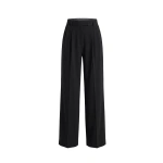 Saiid Kobeisy Gabardine High-Waisted Pants in Jet Black