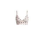 Saiid Kobeisy Polka Dot Bandeau Bra in Ivory Polka Dot