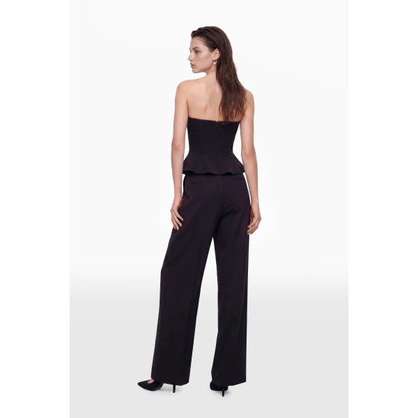 Saiid Kobeisy Strapless Corset in Off-White and Jet Black, view 4