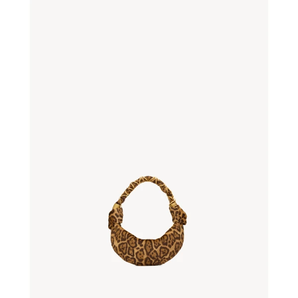 Multicolour Saint Laurent Amalia Mini Hobo in Pony Hair Leather, view 3 | Mini Bags