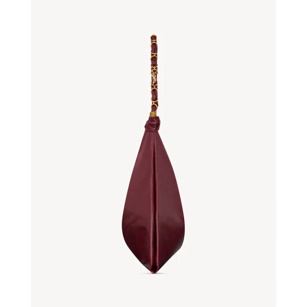 Red Saint Laurent Amalia in Smooth Leather, Deep Raspberry, view 5 | Shoulder & Crossbody Bags