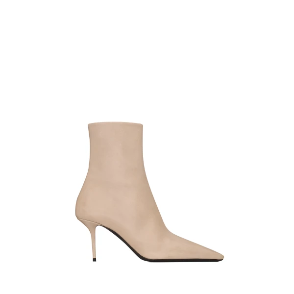 Ashley Booties in Smooth Leather, Nude