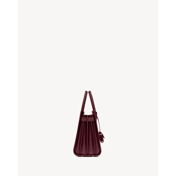 Red Saint Laurent Baby Sac de Jour in Smooth Leather, view 4 | Totes & Top-Handle Bags
