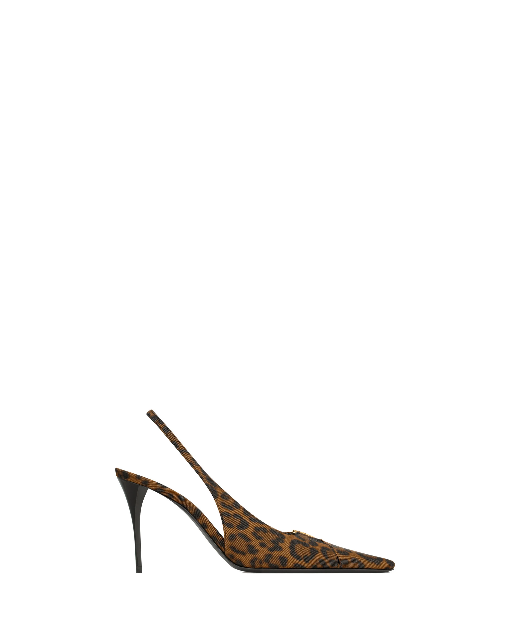 Saint Laurent Babylone Breteuil Slingback Pumps in Leopard Grosgrain, Leopard, 90 mm Multicolour Saint Laurent Babylone Breteuil Slingback Pumps in Leopard Grosgrain, Leopard, 90 mm | Heels