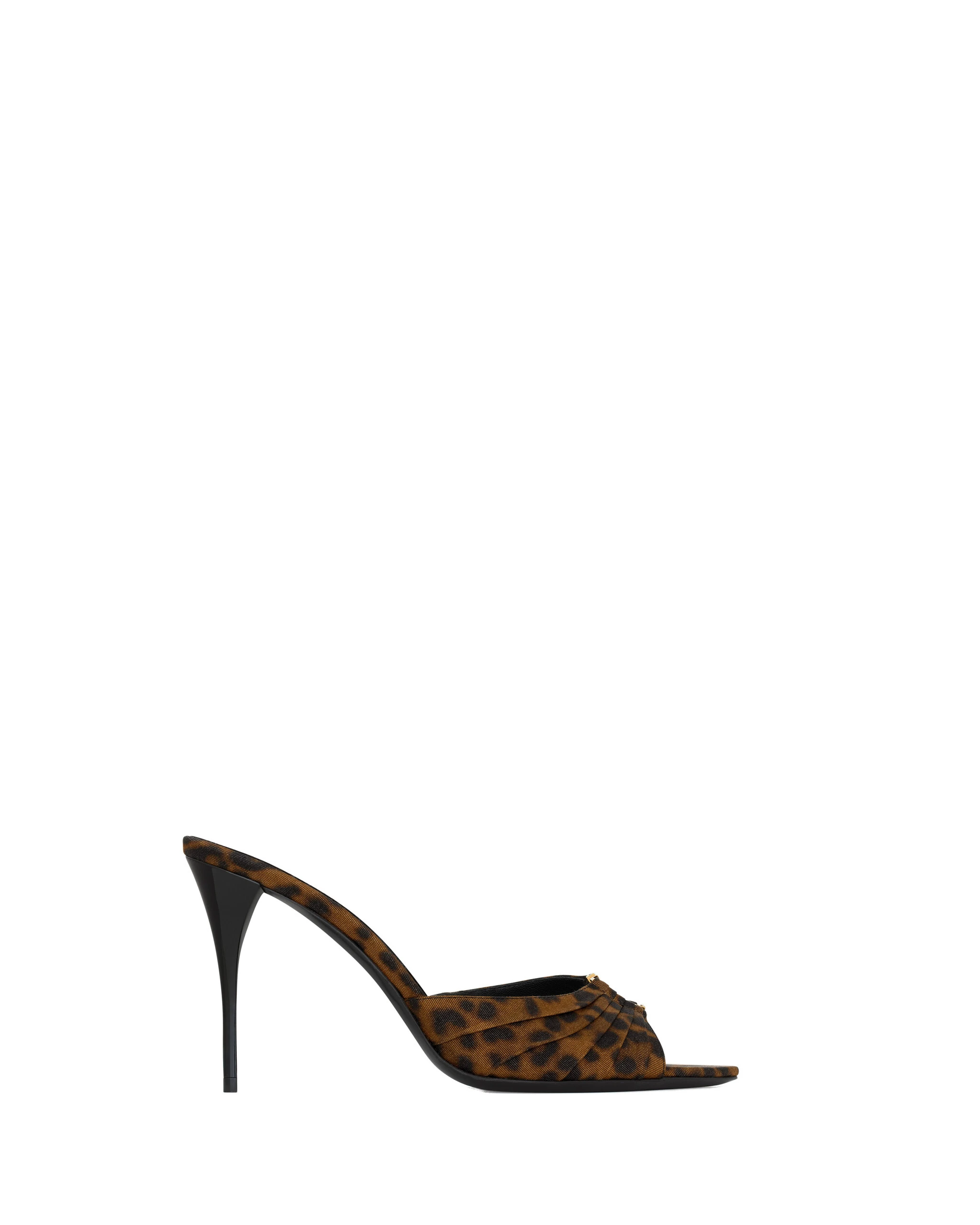 Saint Laurent Babylone Mules in Leopard Grosgrain Multicolour Saint Laurent Babylone Mules in Leopard Grosgrain | Mules