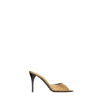 Metallic Saint Laurent Babylone Mules in Metallic Leather, Metal Persian, 90 mm | Mules