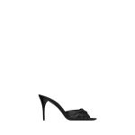 Black Saint Laurent Babylone Mules in Smooth Leather, Black, 90 mm | Mules