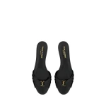 Black Saint Laurent Babylone Sandals in Smooth Leather, Black, Spring Summer 2026 | Sandals