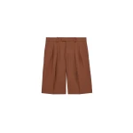 Beige Saint Laurent Bermuda Shorts in Cashmere | Tailored pants