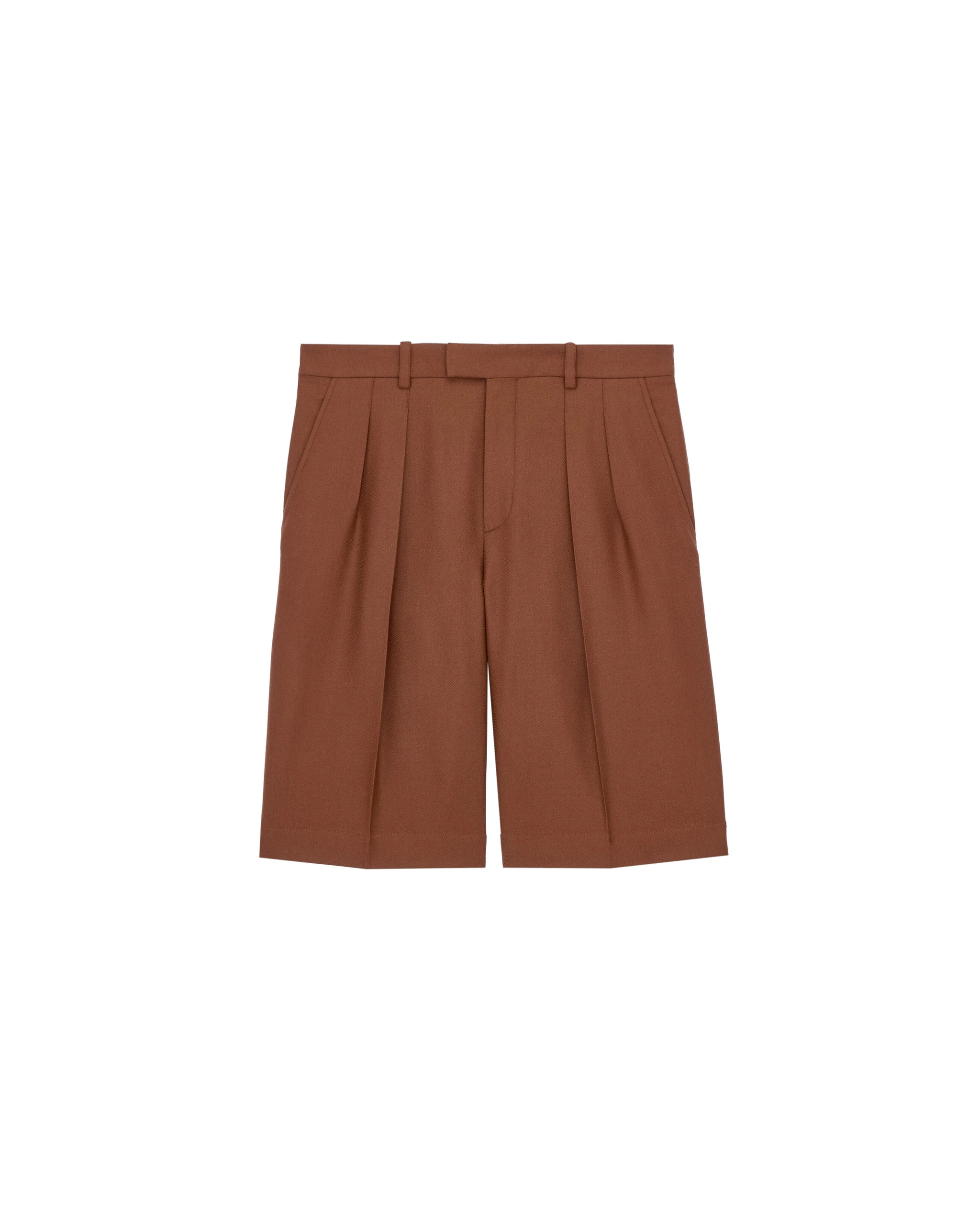 Saint Laurent Bermuda Shorts in Cashmere Beige Saint Laurent Bermuda Shorts in Cashmere | Tailored pants