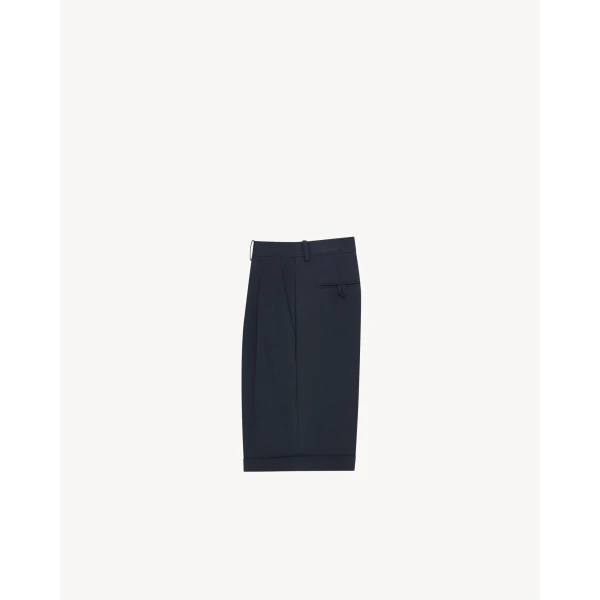 Multicolour Saint Laurent Bermuda Shorts in Cotton, view 3 | Tailored pants