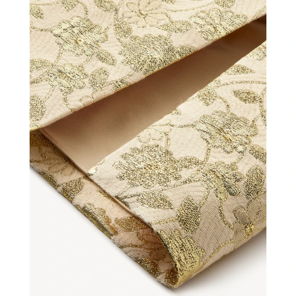 Beige Saint Laurent Brocade Midi Skirt, view 4 | Midi Skirts