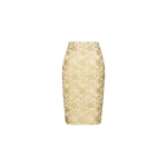 Beige Saint Laurent Brocade Midi Skirt | Midi Skirts