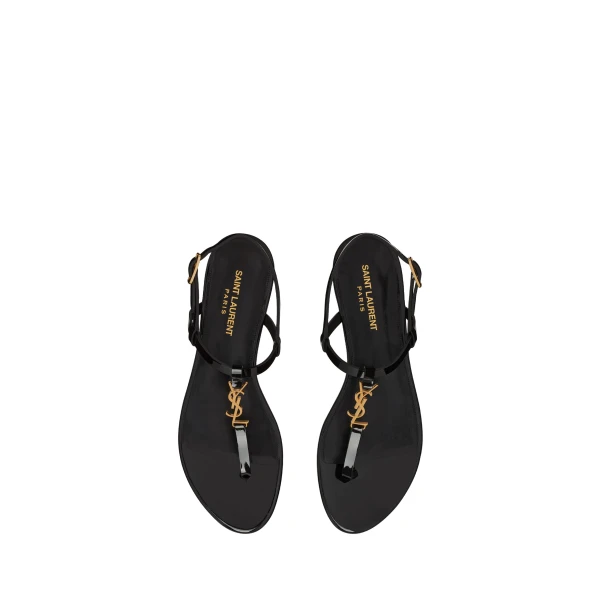 Cassandra Sandals in Patent Leather, Black, 5 mm