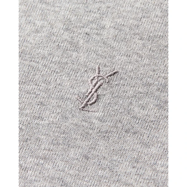 Beige Saint Laurent Cassandre Fitted T-Shirt, view 4 | T-shirts