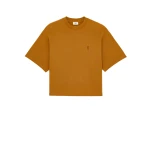 Orange Saint Laurent Cassandre Oversized T-Shirt in Cotton Piqué | T-shirts