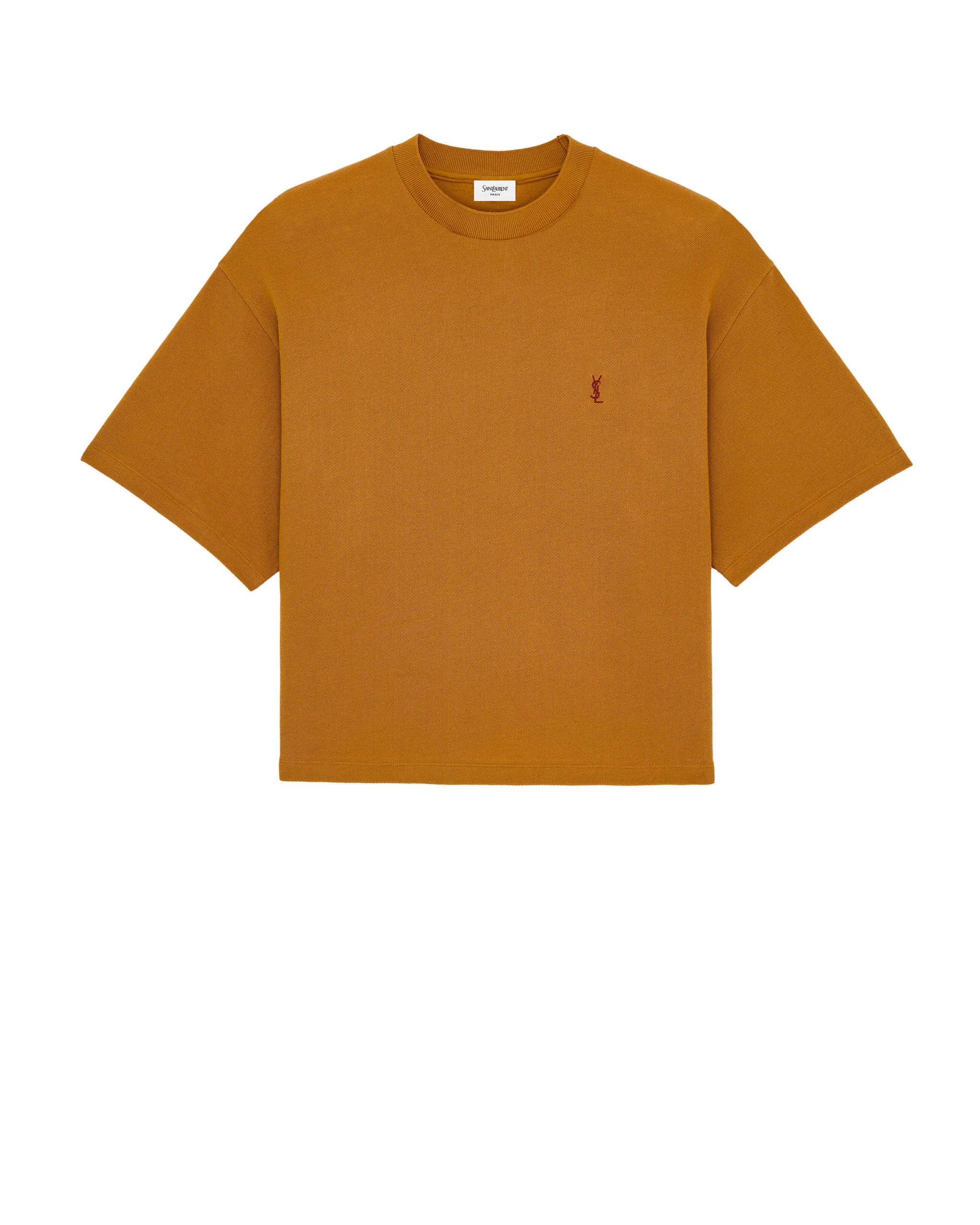 Saint Laurent Cassandre Oversized T-Shirt in Cotton Piqué Orange Saint Laurent Cassandre Oversized T-Shirt in Cotton Piqué | T-shirts