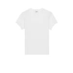 White Saint Laurent Cassandre T-Shirt in Ribbed Cotton Jersey | T-shirts