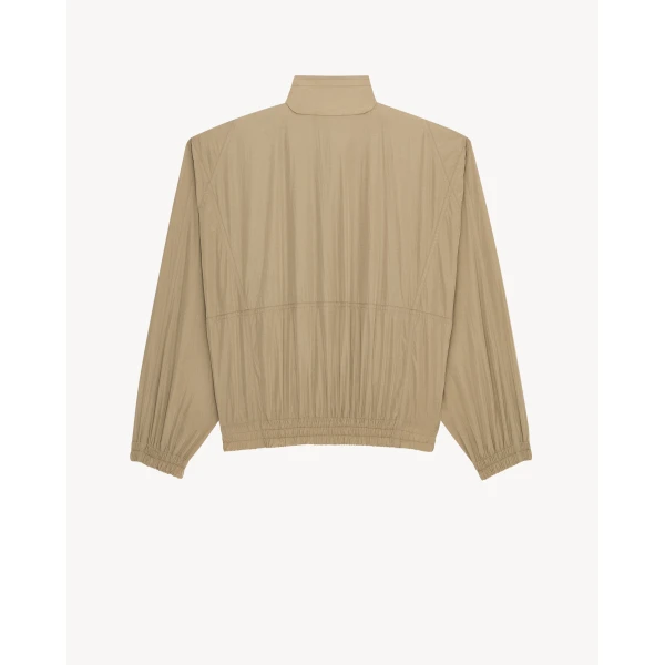 Beige Saint Laurent Cassandre Windbreaker in Crinkled, view 3 | Jackets