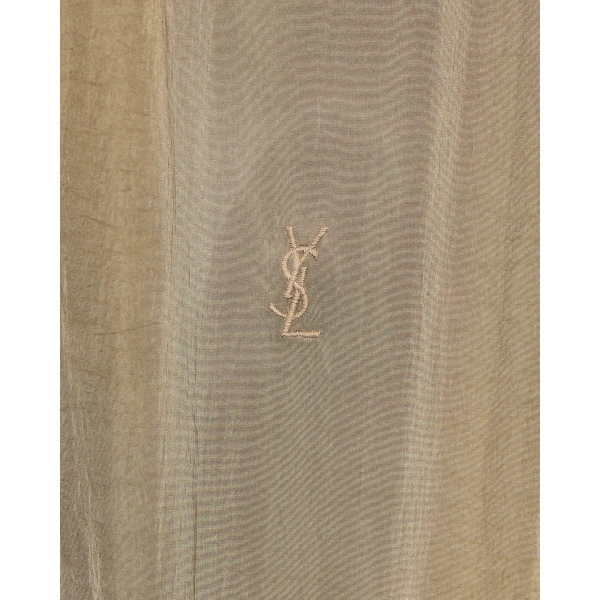 Beige Saint Laurent Cassandre Windbreaker in Crinkled, view 4 | Jackets