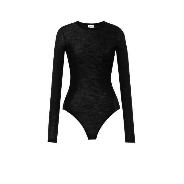 Crewneck Bodysuit in Wool Jersey