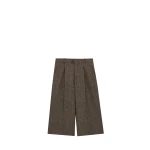Beige Saint Laurent Culottes in Herringbone Wool | Tailored pants