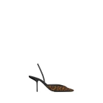 Multicolour Saint Laurent Folie Slingback Pumps in Leopard Grosgrain | Heels