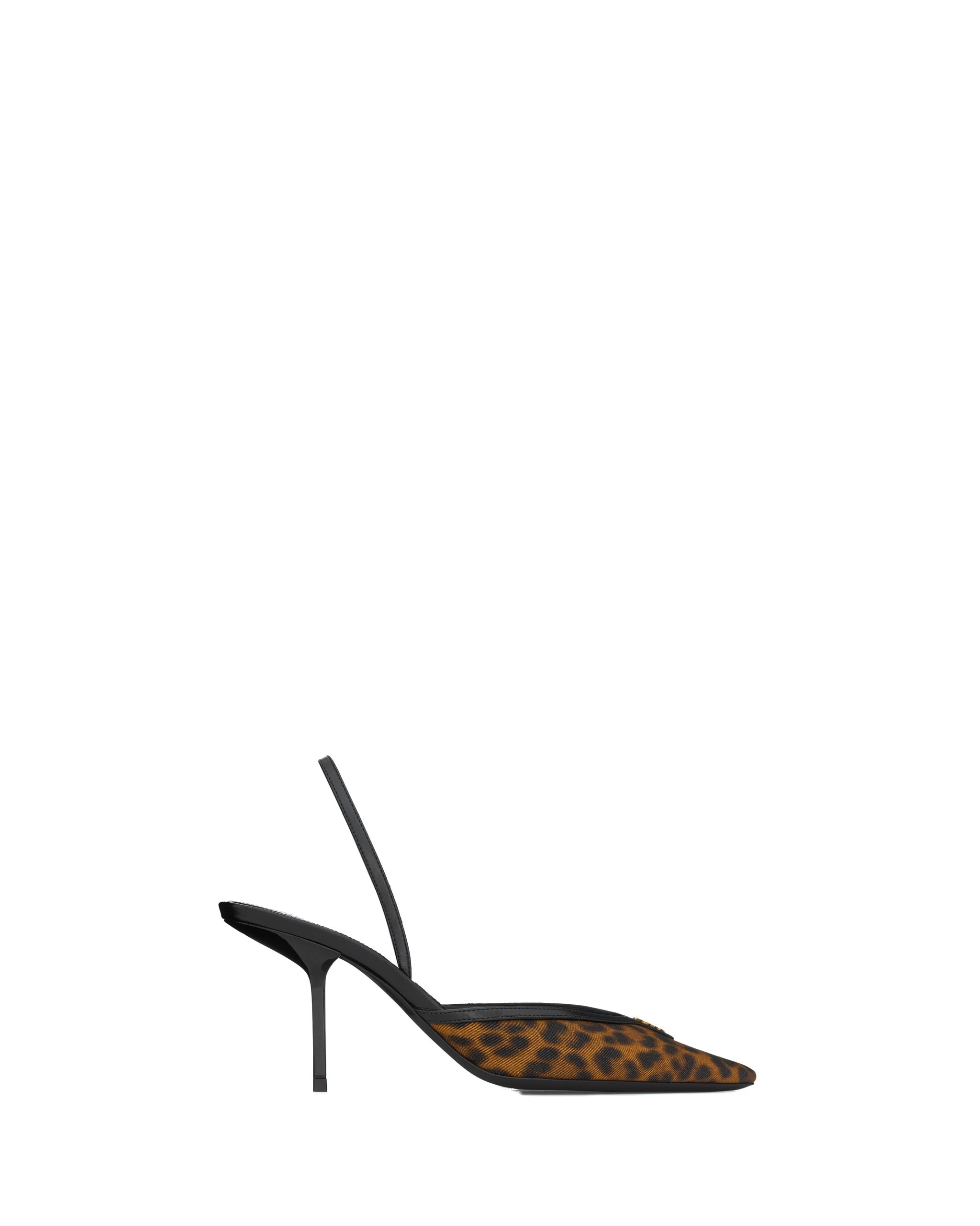 Saint Laurent Folie Slingback Pumps in Leopard Grosgrain Multicolour Saint Laurent Folie Slingback Pumps in Leopard Grosgrain | Heels