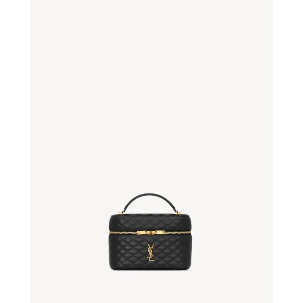Black Saint Laurent Gaby Vanity Large in Lambskin, view 2 | Shoulder & Crossbody Bags
