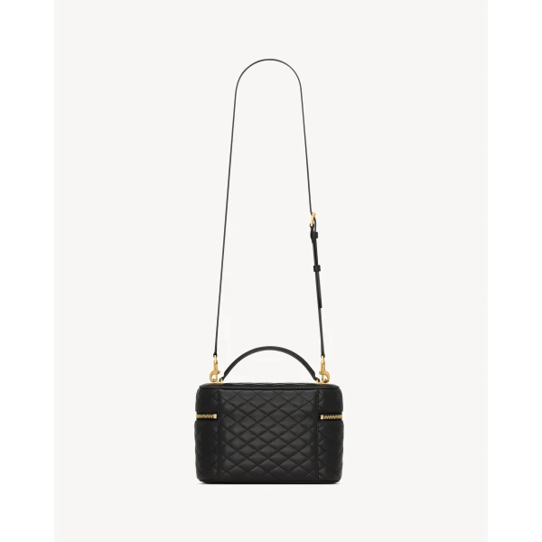 Black Saint Laurent Gaby Vanity Large in Lambskin, view 3 | Shoulder & Crossbody Bags